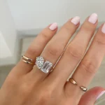 Moissanite Toi Et Moi Ring