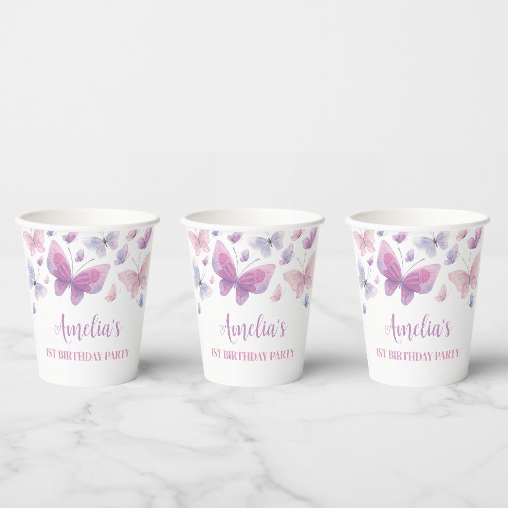 custom Butterfly paper cups