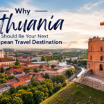 Lithuania travel destination with Vilnius historic city and castle